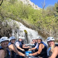 Great time with friends on rafting adventure in Croatia Group of friends on rafting adventure in Split, Cetina